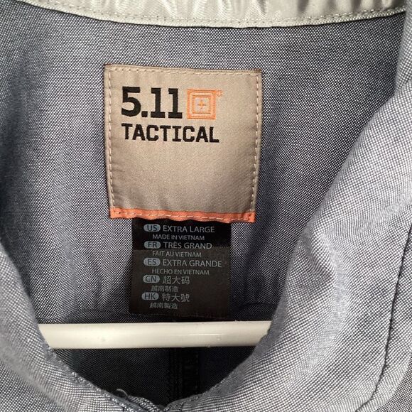 Womens 5.11 Tactical Athena Long Sleeved Snap Front Shirt XL blue‎ - Picture 4 of 7